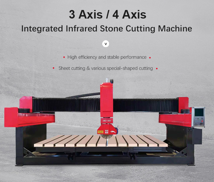 Machine de coupe en pierre infrarouge intégrée à 3 axes / 4 axe